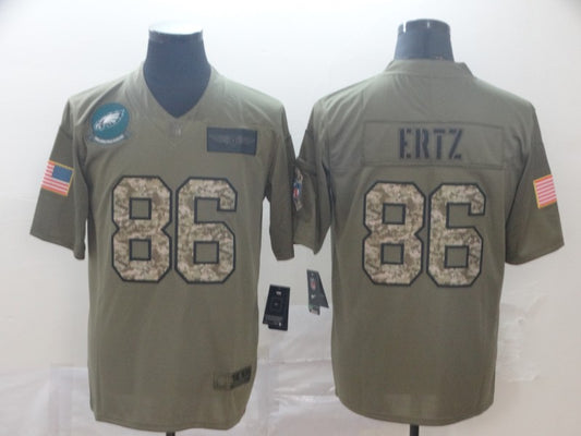Men's Philadelphia Eagles Zach Ertz #86 Brown Team Game Jersey1