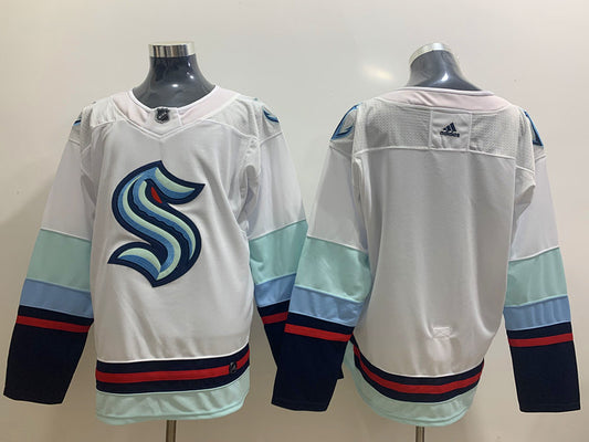 Men's Seattle Kraken White Away Breakaway Blank Jersey1