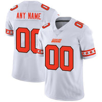 Custom1 Cleveland Browns White Team Logo Vapor Limited Jersey1 Stitched American Football Jerseys