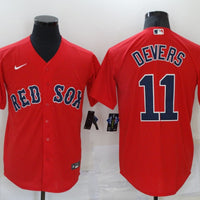 Men's Boston Red Sox Rafael Devers #11 Red Replica Baseball Jersey1