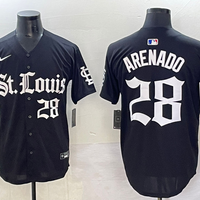 Men's St. Louis Cardinals Nolan Arenado #28 Black Game Player Jersey