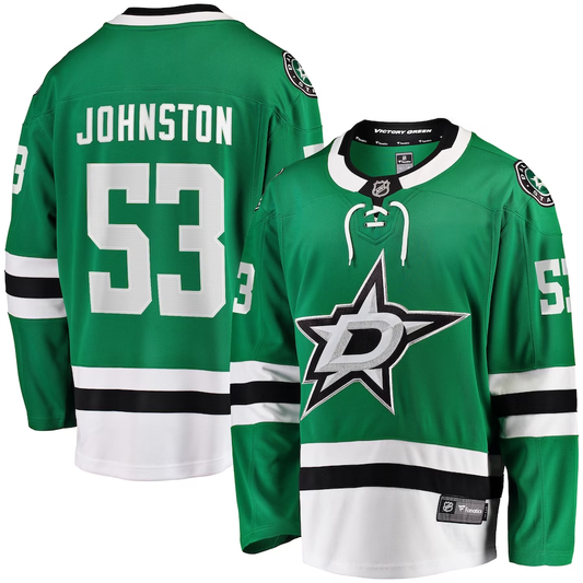 Men's Dallas Stars Wyatt Johnston #53 Kelly Green Home Breakaway Player Jersey1