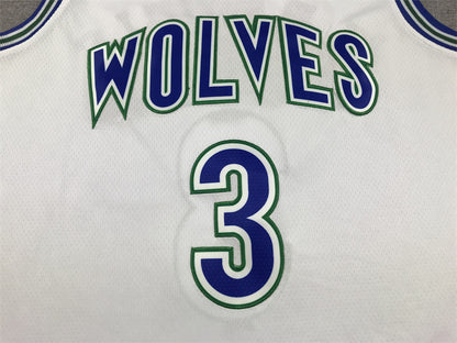 Men's Minnesota Timberwolves Jaden McDaniels #3 White Swingman Player Jersey1