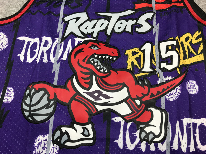 Men's Toronto Raptors Vince Carter #15 Purple Swingman Player Jersey1 - Graffiti Edition