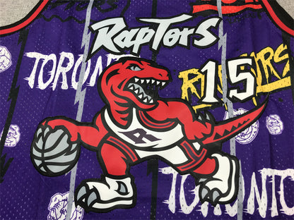 Men's Toronto Raptors Vince Carter #15 Purple Swingman Player Jersey1 - Graffiti Edition
