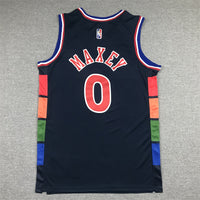 Men's Philadelphia 76ers Tyrese Maxey Navy 2021/22 Swingman Jersey1 City Edition