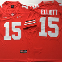 Men's Ohio State Buckeyes Ezekiel Elliott #15 Scarlet Player Game Jersey