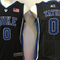 Men's Duke Blue Devils Jayson Tatum #0 Black Player Jersey