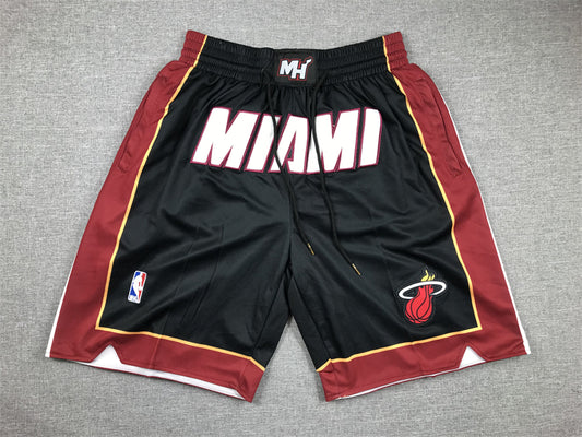 Men's Miami Heat Black Pocket Shorts1