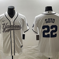 Men's New York Yankees Juan Soto #22 White Player Jersey1 Joint Edition