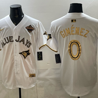 Men's Toronto Blue Jays Andres Gimenez #0 White Replica Player Jersey