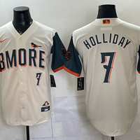 Men's Baltimore Orioles Jackson Holliday #7 Cream 2026 City Connect Stadium Jersey
