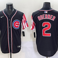 Men's Chicago Cubs Nico Hoerner #2 Black Limited Player Jersey
