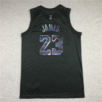 Men's Los Angeles Lakers LeBron James #23 Black Player Jersey1