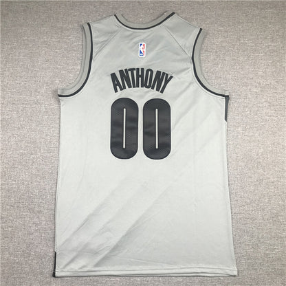 Men's Portland Trail Blazers Carmelo Anthony Gray Swingman Player Jersey1