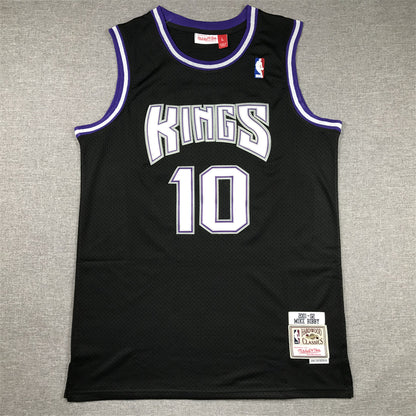 Men's Sacramento Kings Domantas Sabonis #10 Black Hardwood Classics Swingman Jersey1