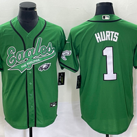 Men's Philadelphia Eagles Jalen Hurts #1 Kelly Green Game Jersey1 Joint Edition