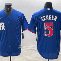 Men's Texas Rangers Corey Seager #5 Royal City Connect Limited Player Jersey1