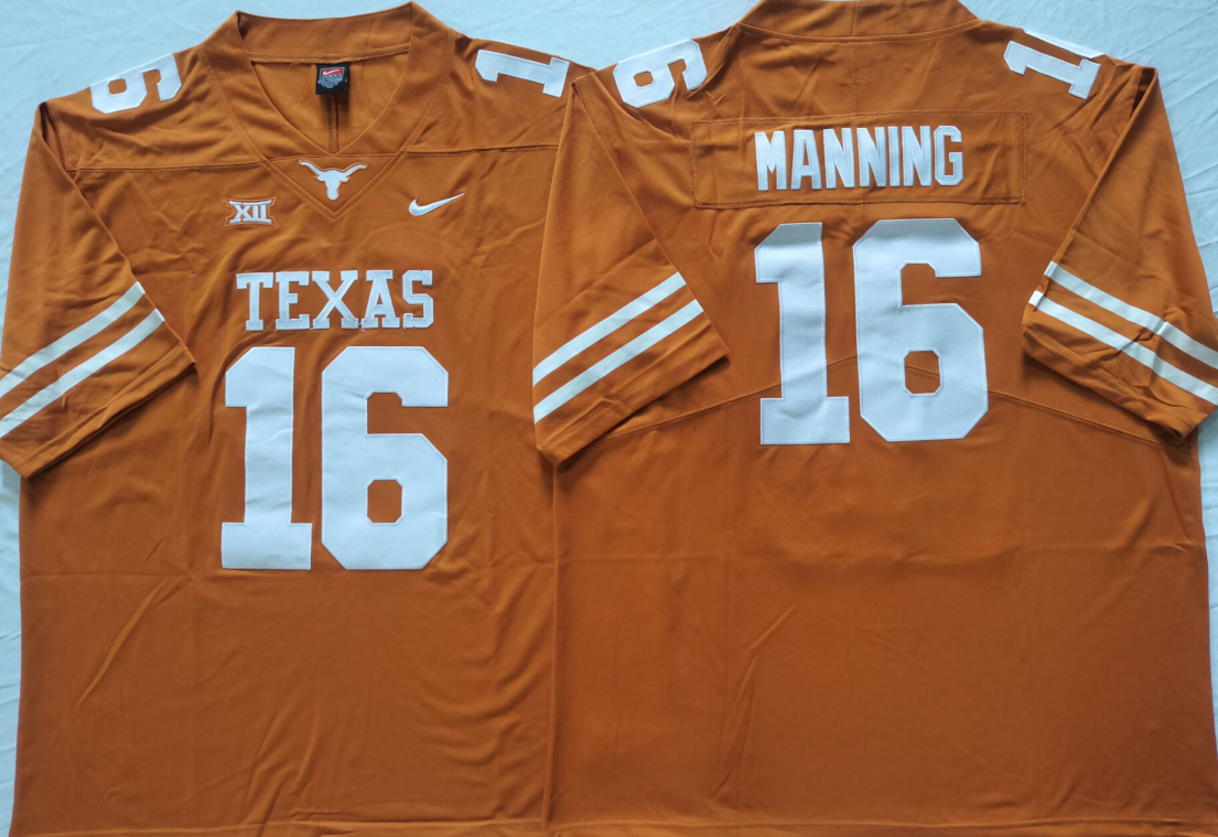 Arch Manning Texas Longhorns Orange Jersey
