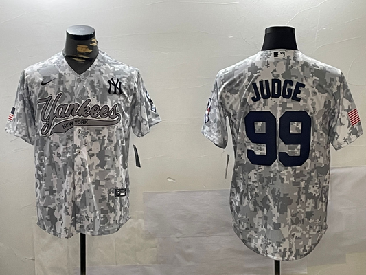 Men's New York Yankees Aaron Judge #99 Arctic Camo 2024 Salute to Service Limited Jersey1