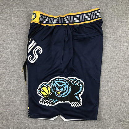 Men's Memphis Grizzlies Navy City Edition Basketball Shorts1