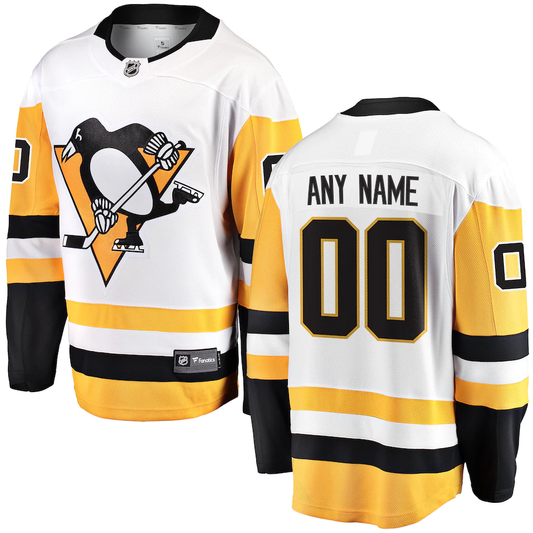 Men's Pittsburgh Penguins Fanatics Branded White Custom Player Jersey1