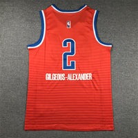 Men's Oklahoma City Thunder Shai Gilgeous-Alexander #2 Orange 2022/23 Swingman Jersey1 - Statement Edition