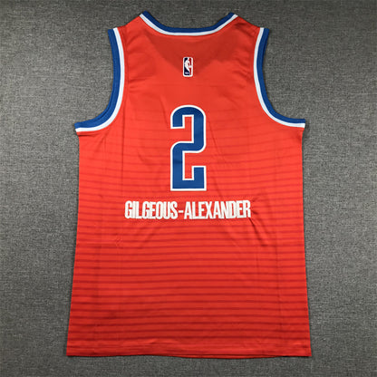 Men's Oklahoma City Thunder Shai Gilgeous-Alexander #2 Orange 2022/23 Swingman Jersey1 - Statement Edition