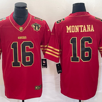 Men's San Francisco 49ers Joe Montana #16 Scarlet Vapor F.U.S.E. Limited Jersey1