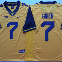 Men's West Virginia Mountaineers Will Grier #7 Gold Player Game Jersey