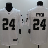 Men's Las Vegas Raiders Marshawn Lynch #24 White Game Jersey1