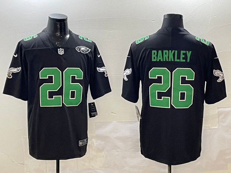 Saquon Barkley #26 Philadelphia Eagles Black Alternate Game Player Jersey - JerseysFreak