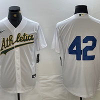 Men's Oakland Athletics #42 White 2024 Jackie Robinson Day Home Limited Jersey1