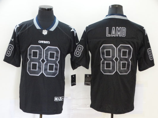 Men's Dallas Cowboys CeeDee Lamb #88 Black Authentic Game Jersey1