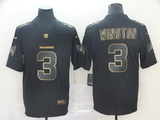 Men's Tampa Bay Buccaneers Jameis Winston #3 Black Game Player Jersey1