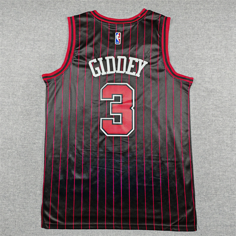 Men's Chicago Bulls Josh Giddey #3 Black Swingman Jersey - Statement Edition