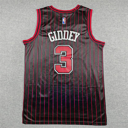 Men's Chicago Bulls Josh Giddey #3 Black Swingman Jersey - Statement Edition