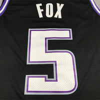 Men's Sacramento Kings De'Aaron Fox Black Fast Break Replica Jersey1 City Edition