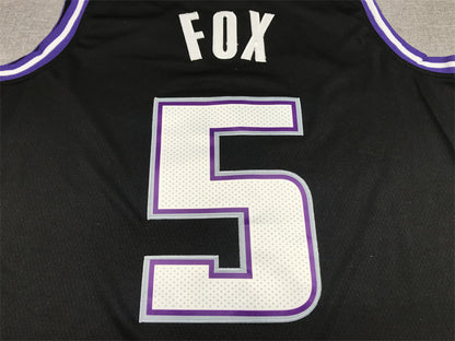 Men's Sacramento Kings De'Aaron Fox Black Fast Break Replica Jersey1 City Edition