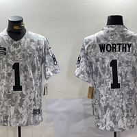 Xavier Worthy #1 Kansas City Chiefs Arctic Camo 2024 Salute to Service Limited Jersey - JerseysFreak