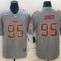 Chris Jones #95 Kansas City Chiefs Grey Game Jersey - JerseysFreak
