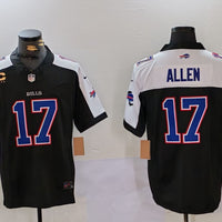 Josh Allen Buffalo Bills Black Game Player Jersey - JerseysFreak