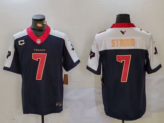 Men's Houston Texans C.J. Stroud #7 Navy Player Game Jersey1