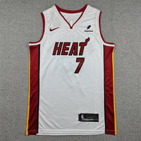 Men's Miami Heat Giannis Antetokounmpo #7 White Swingman Jersey - Association Edition