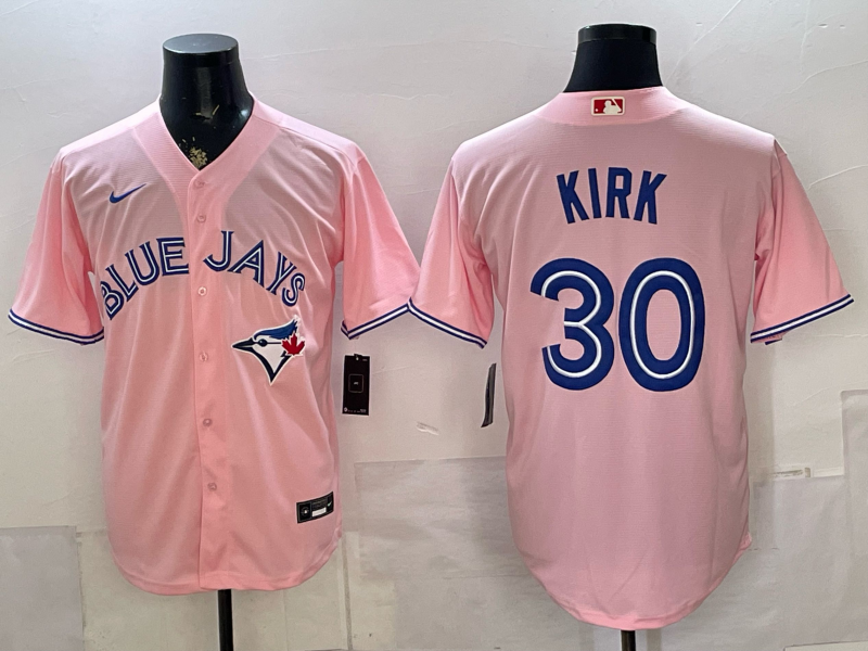 Men's Toronto Blue Jays Alejandro Kirk #30 Pink Replica Player Jersey