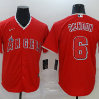 Men's Los Angeles Angels Anthony Rendons #6 Red Sewn Player Jersey1