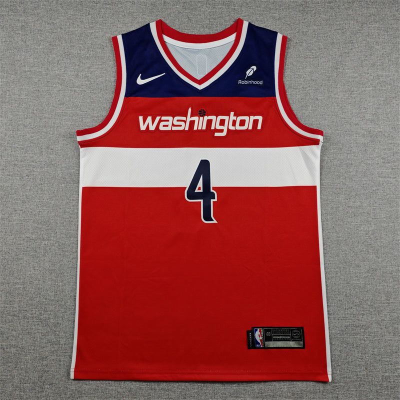 Men's Washington Wizards AJ Dybantsa #4 Red Swingman Jersey - Icon Edition