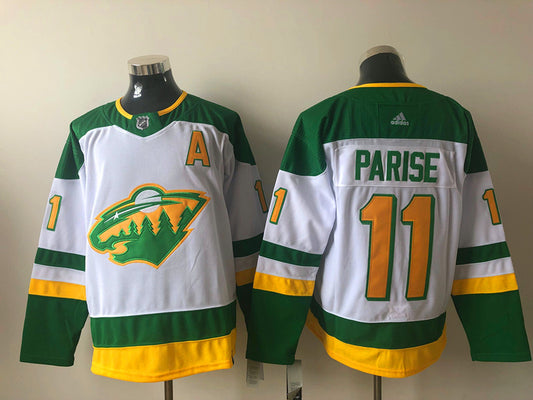 Men's Minnesota Wild Zach Parise #11 White Breakaway Player Jersey1