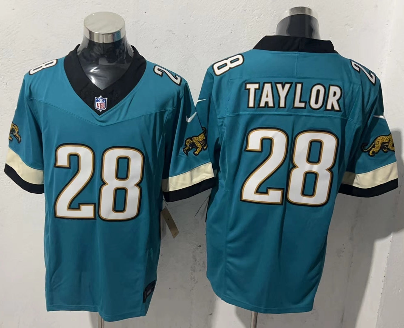 Men's Jacksonville Jaguars Fred Taylor #28 Teal Alternate Game Jersey