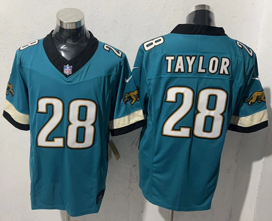Men's Jacksonville Jaguars Fred Taylor #28 Teal Alternate Game Jersey